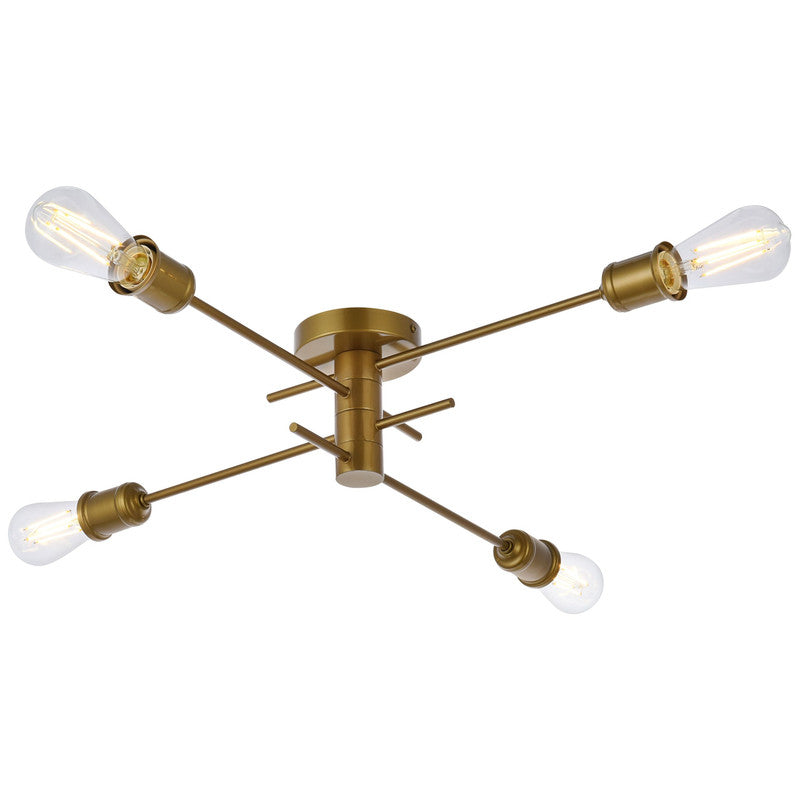Elegant Lighting Xavier 4 Light 26" Flush Mount