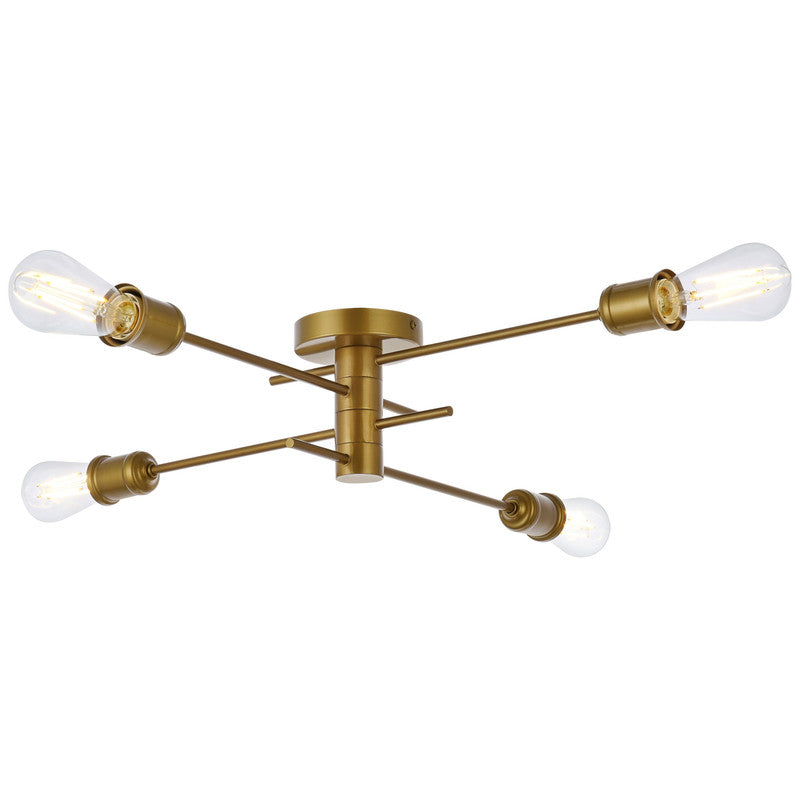 Elegant Lighting Xavier 4 Light 26" Flush Mount