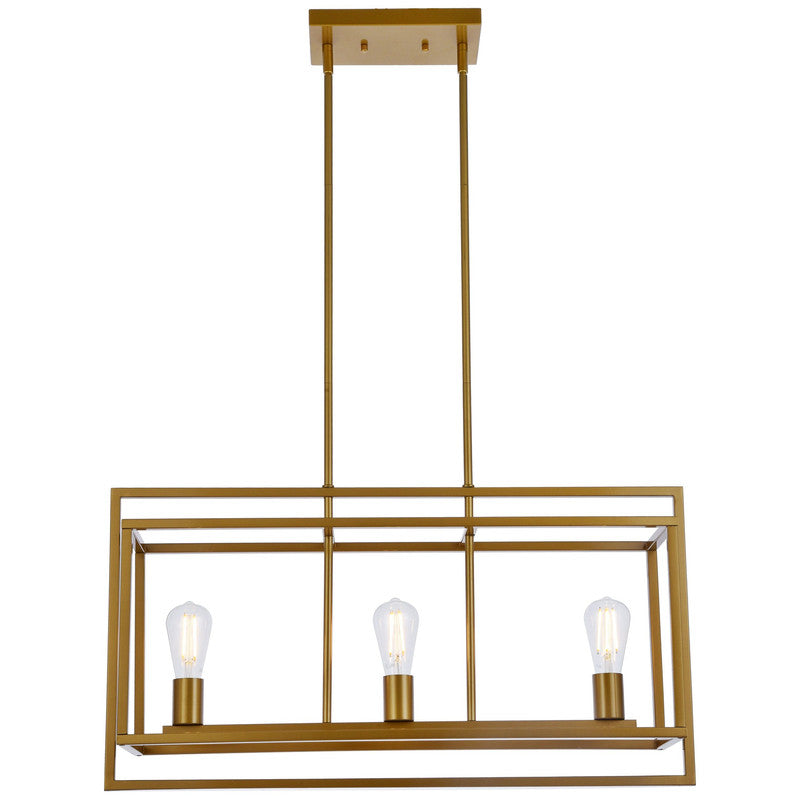 Elegant Lighting Voir 3 Light 30" Chandelier