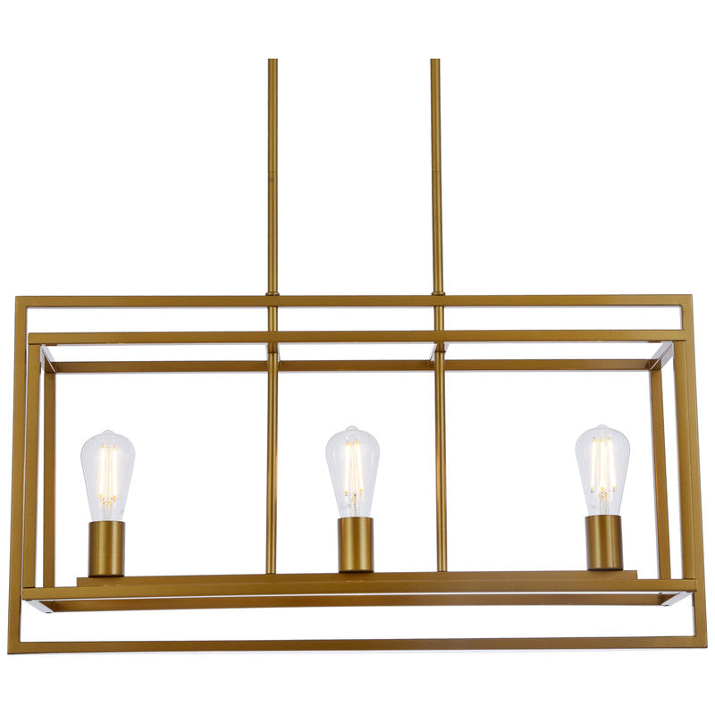 Elegant Lighting Voir 3 Light 30" Chandelier
