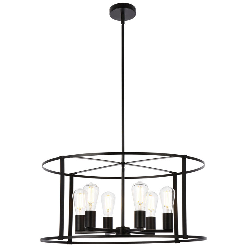 Elegant Lighting Agnys 6 Light 26" Chandelier