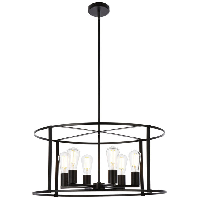 Elegant Lighting Agnys 6 Light 26" Chandelier