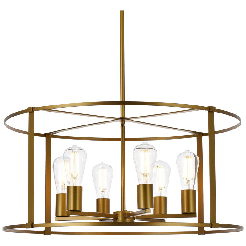 Elegant Lighting Agnys 6 Light 26" Chandelier