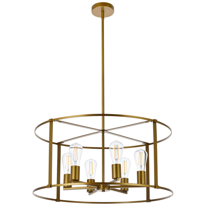 Elegant Lighting Agnys 6 Light 26" Chandelier