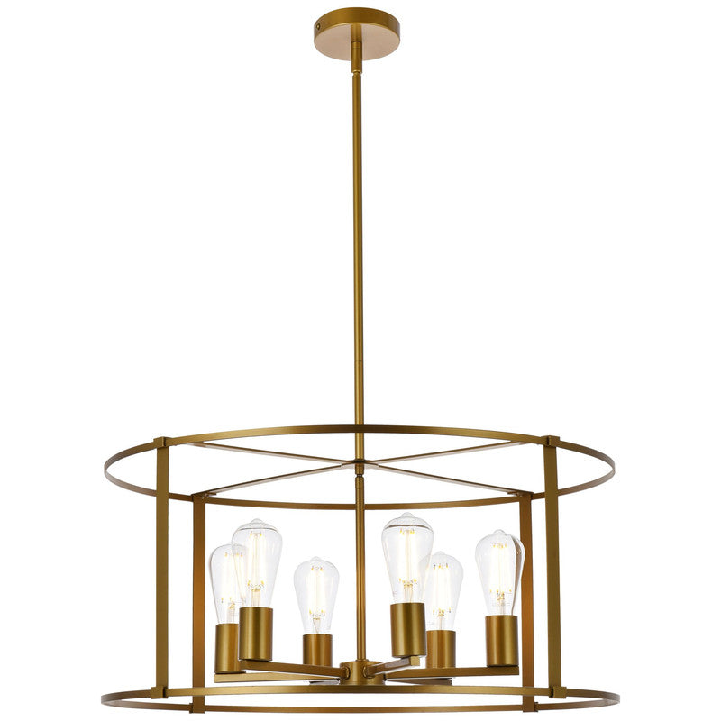 Elegant Lighting Agnys 6 Light 26" Chandelier