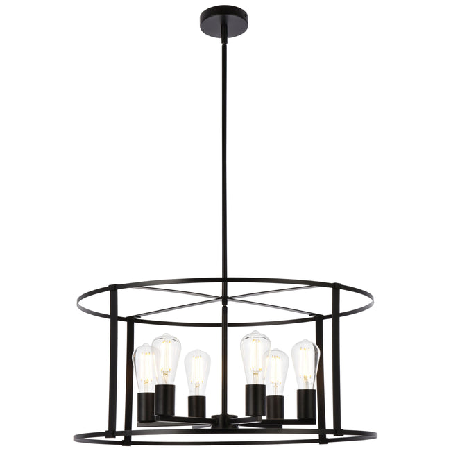 Elegant Lighting Agnys 6 Light 26" Chandelier