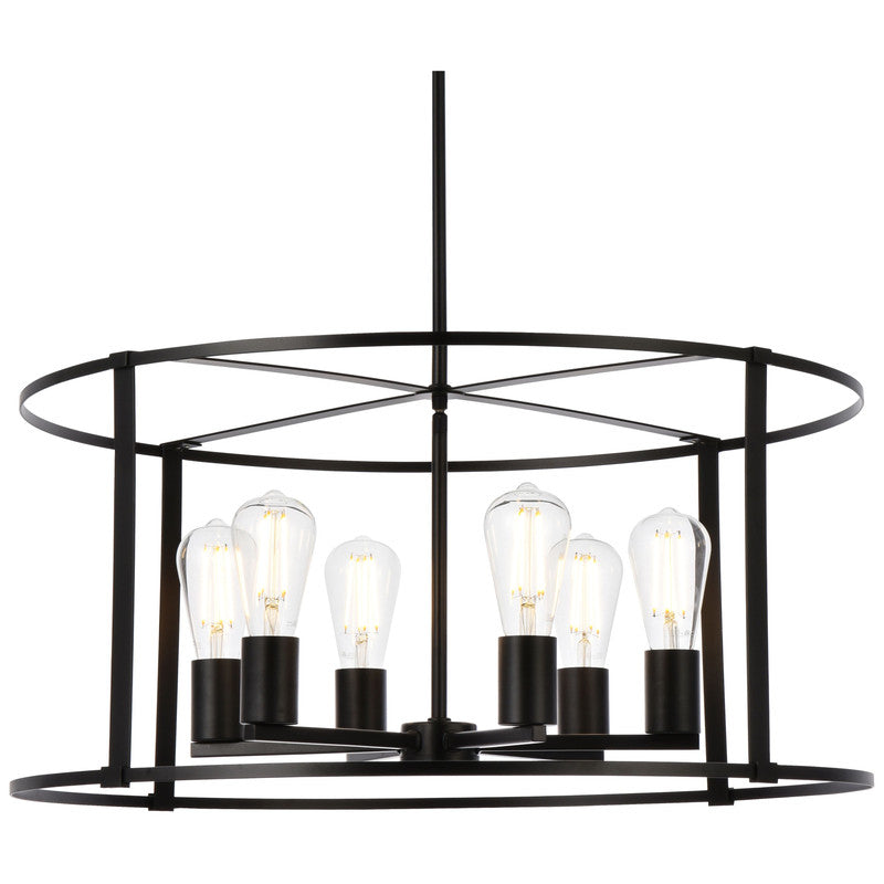 Elegant Lighting Agnys 6 Light 26" Chandelier