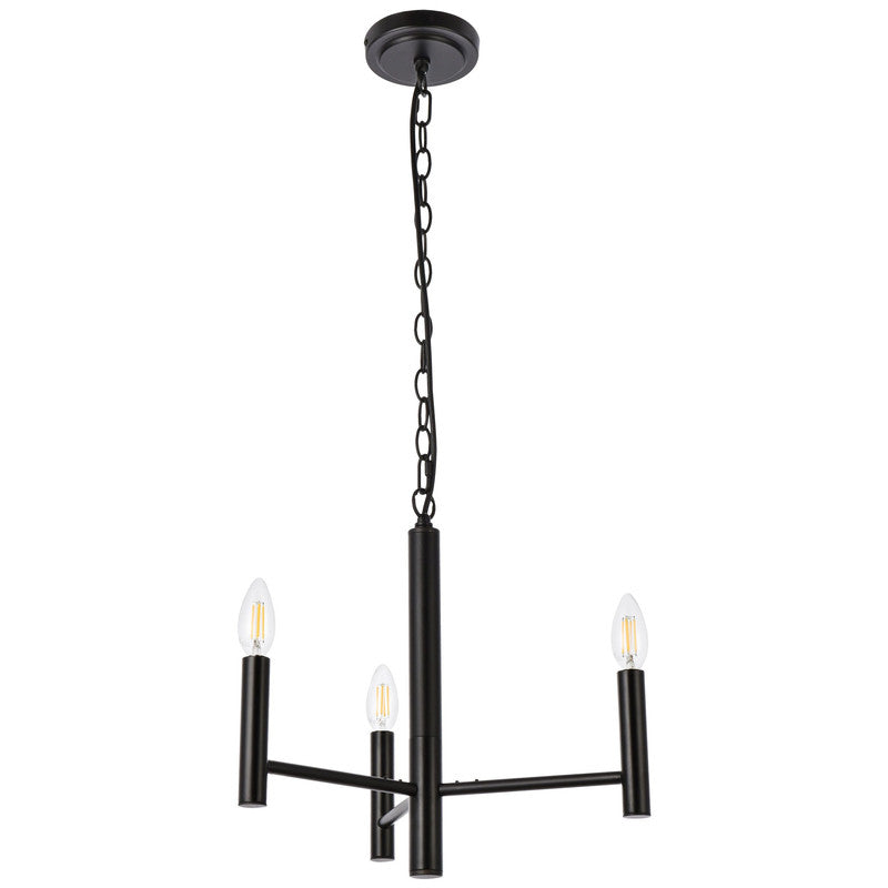 Elegant Lighting Carmella 3 Light 17" Chandelier