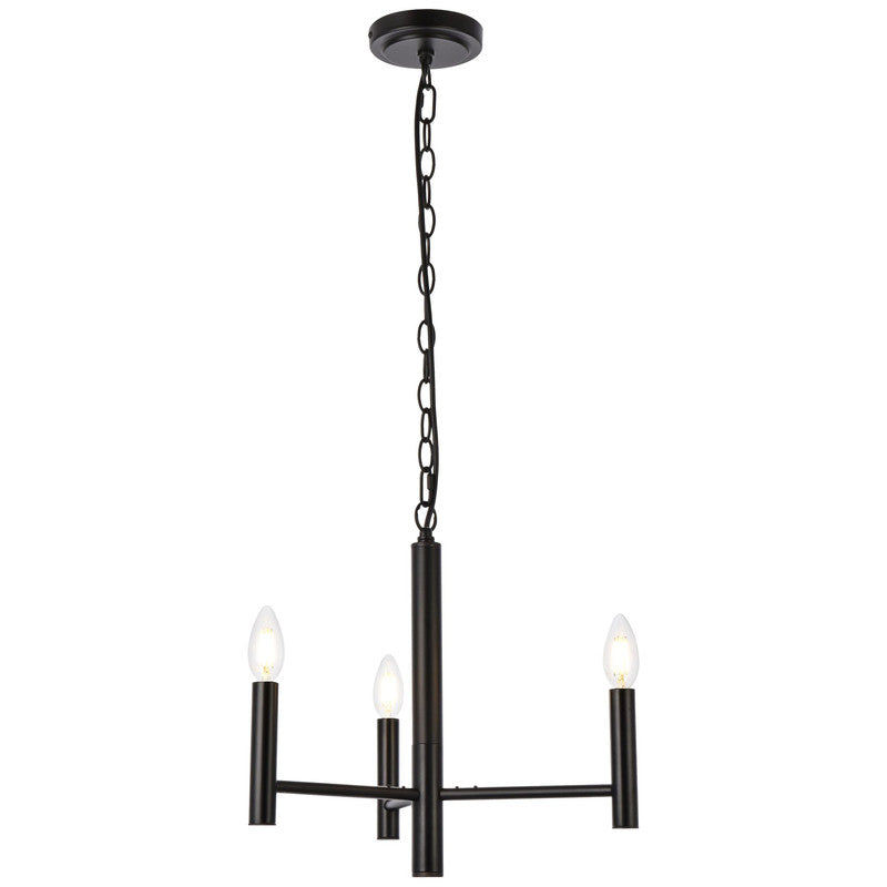Elegant Lighting Carmella 3 Light 17" Chandelier