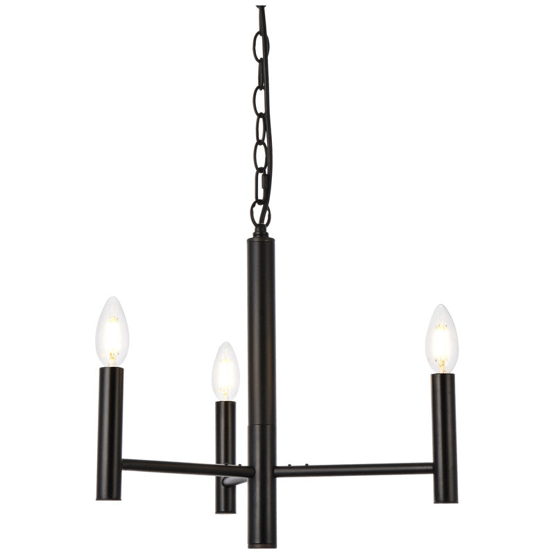 Elegant Lighting Carmella 3 Light 17" Chandelier