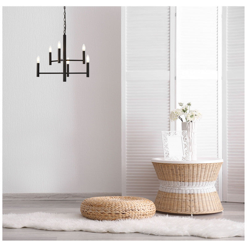 Elegant Lighting Carmella 6 Light 22" Chandelier