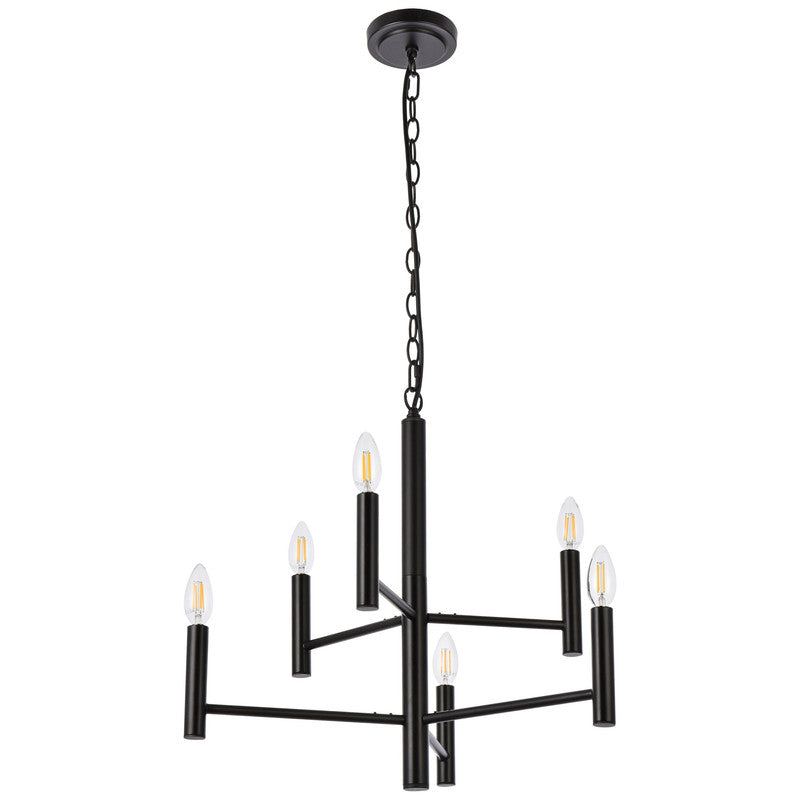 Elegant Lighting Carmella 6 Light 22" Chandelier