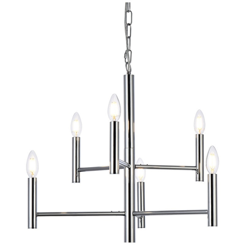 Elegant Lighting Carmella 6 Light 22" Chandelier