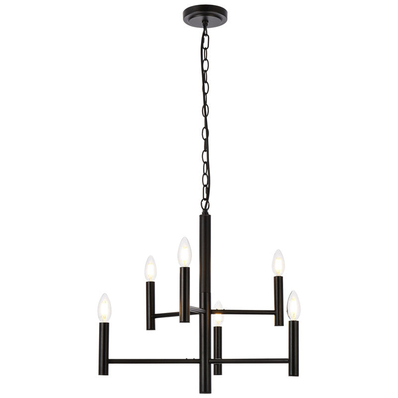 Elegant Lighting Carmella 6 Light 22" Chandelier