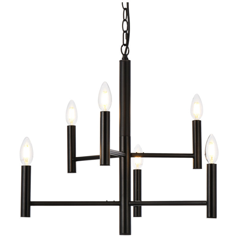 Elegant Lighting Carmella 6 Light 22" Chandelier