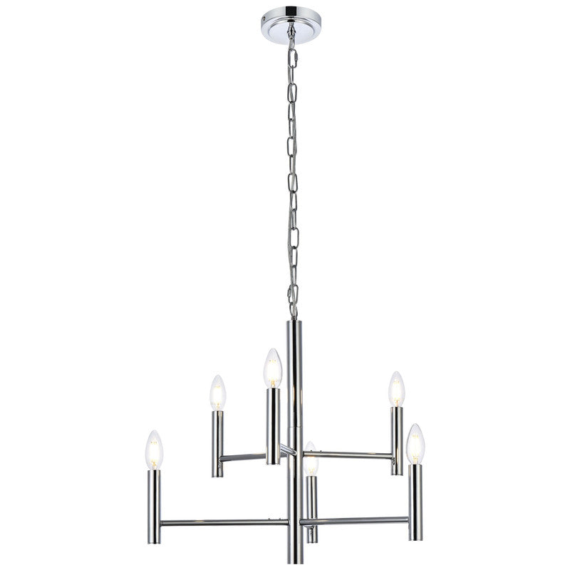 Elegant Lighting Carmella 6 Light 22" Chandelier