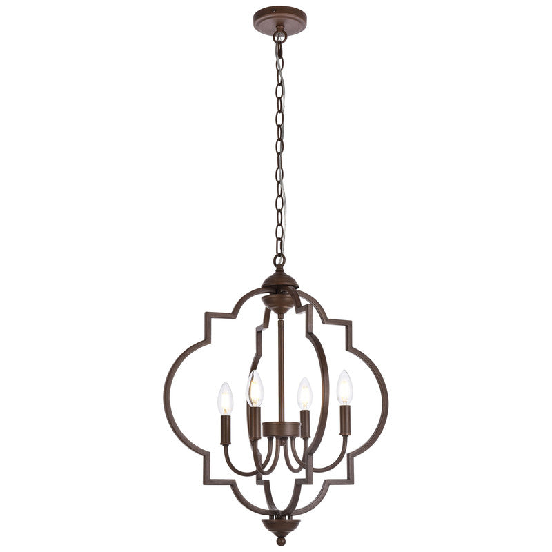 Elegant Lighting Sandara 4 Light 21" Chandelier