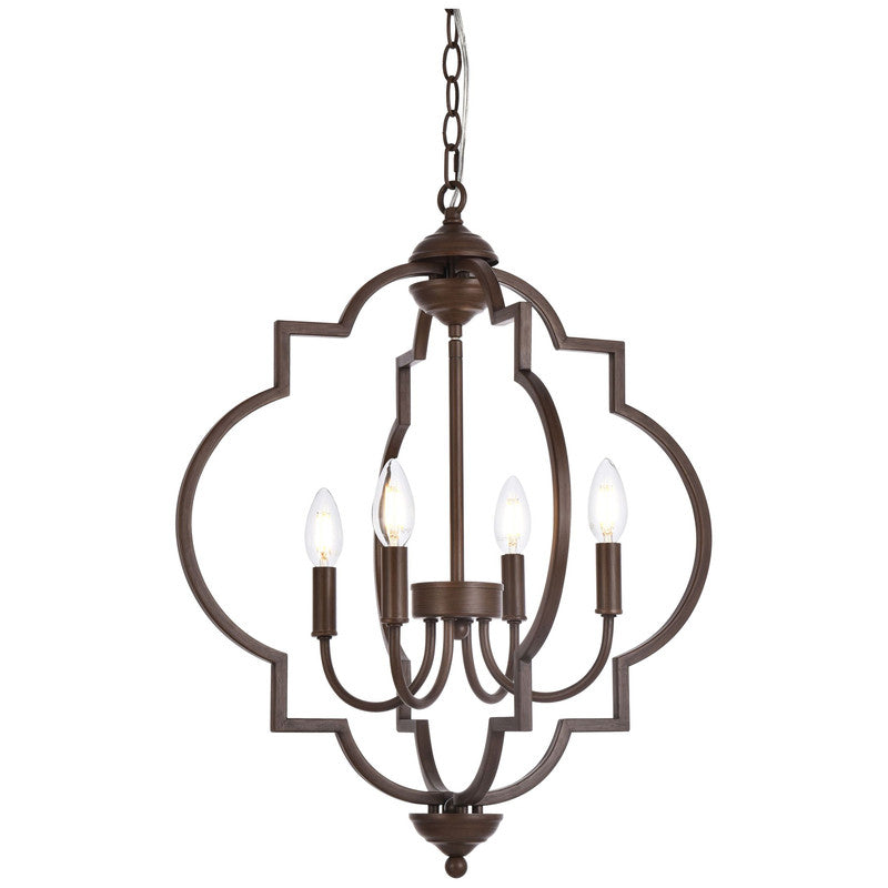 Elegant Lighting Sandara 4 Light 21" Chandelier