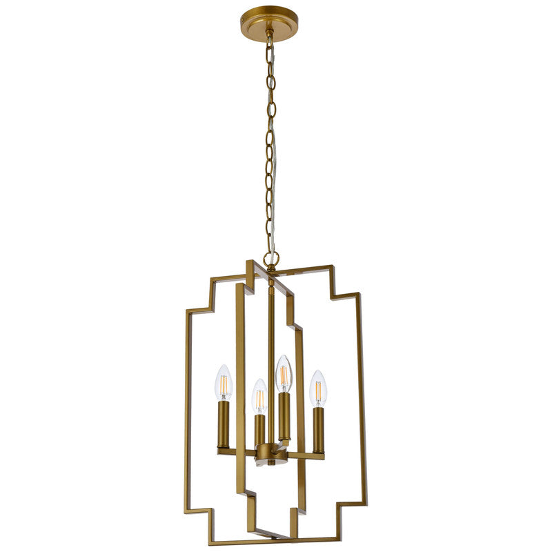 Elegant Lighting Rosenfeld 4 Light 14" Chandelier