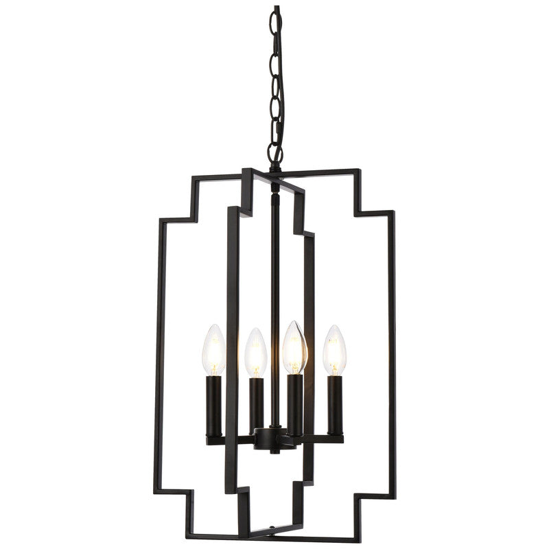 Elegant Lighting Rosenfeld 4 Light 14" Chandelier