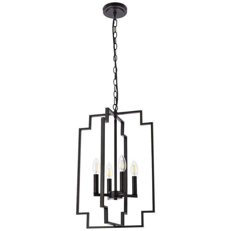 Elegant Lighting Rosenfeld 4 Light 14" Chandelier