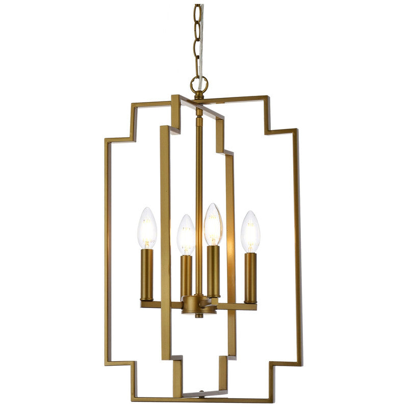 Elegant Lighting Rosenfeld 4 Light 14" Chandelier