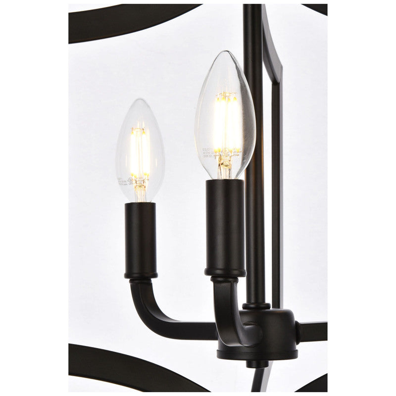 Elegant Lighting Kiera 3 Light 12" Flush Mount