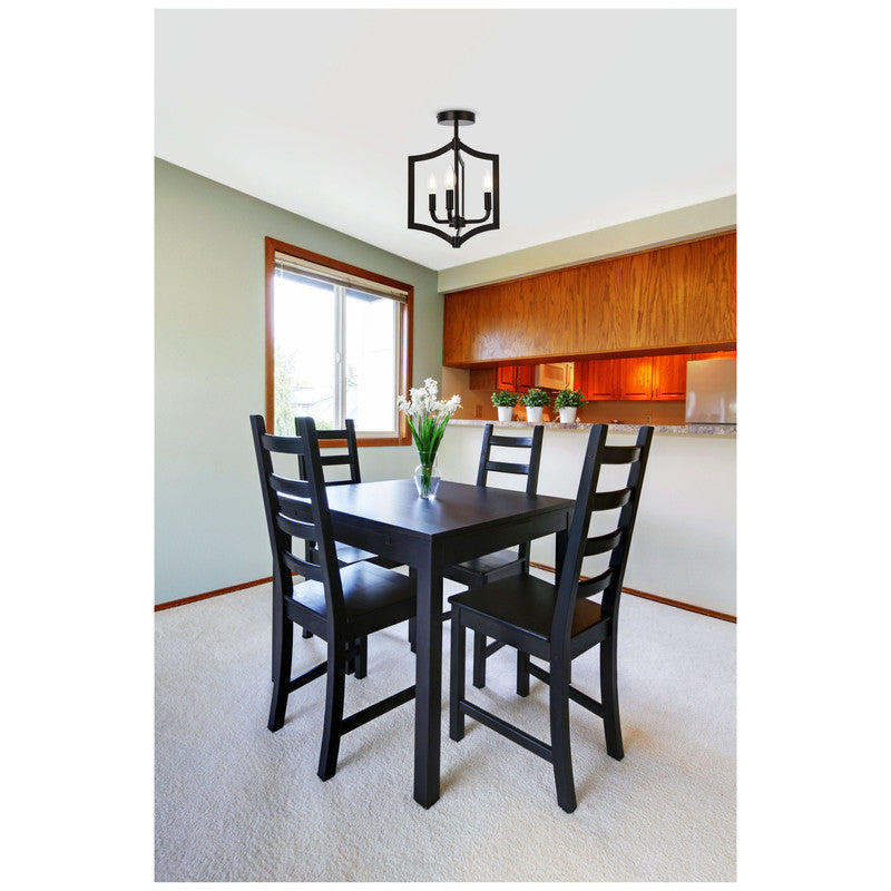 Elegant Lighting Kiera 3 Light 12" Flush Mount