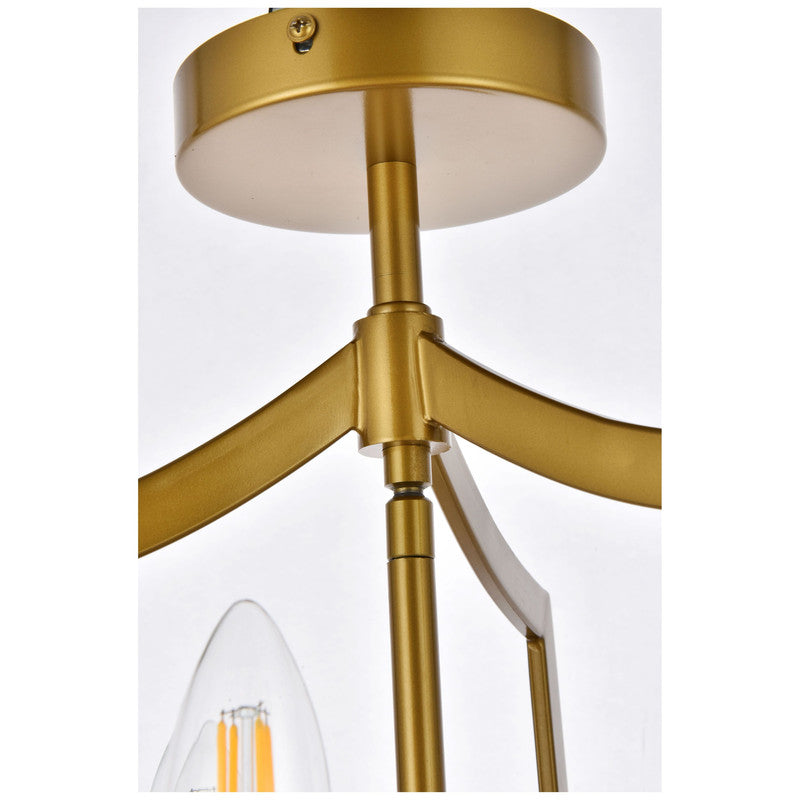 Elegant Lighting Kiera 3 Light 12" Flush Mount