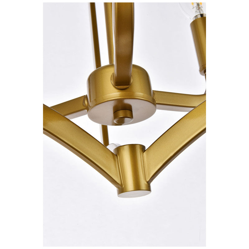 Elegant Lighting Kiera 3 Light 12" Flush Mount