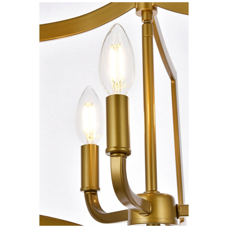 Elegant Lighting Kiera 3 Light 12" Flush Mount