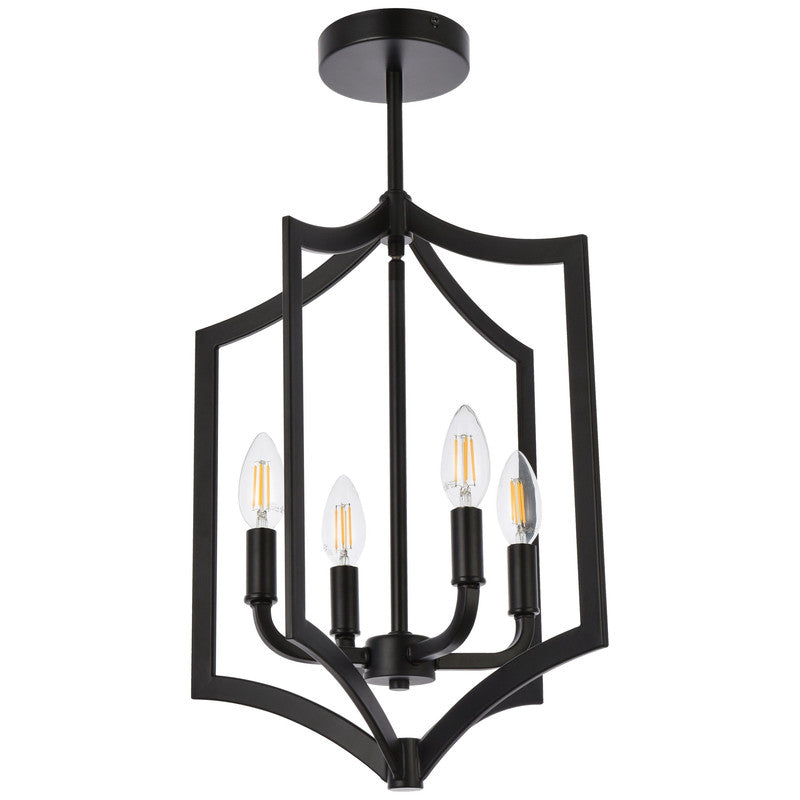 Elegant Lighting Kiera 4 Light 14" Chandelier
