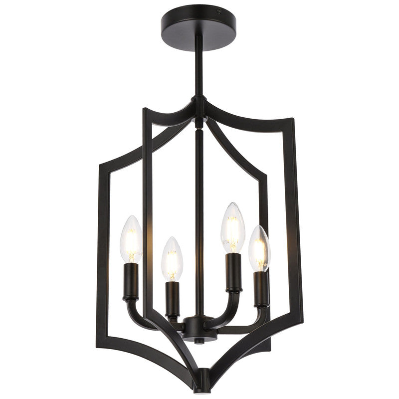 Elegant Lighting Kiera 4 Light 14" Chandelier