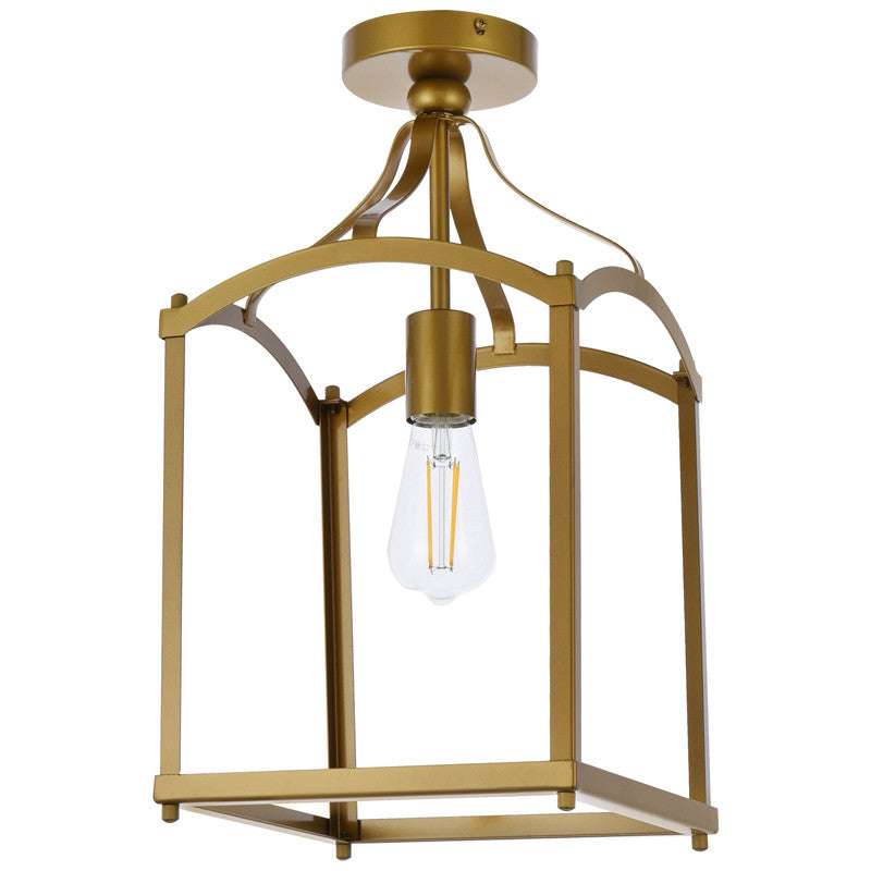 Elegant Lighting Janet 1 Light 10" Flush Mount