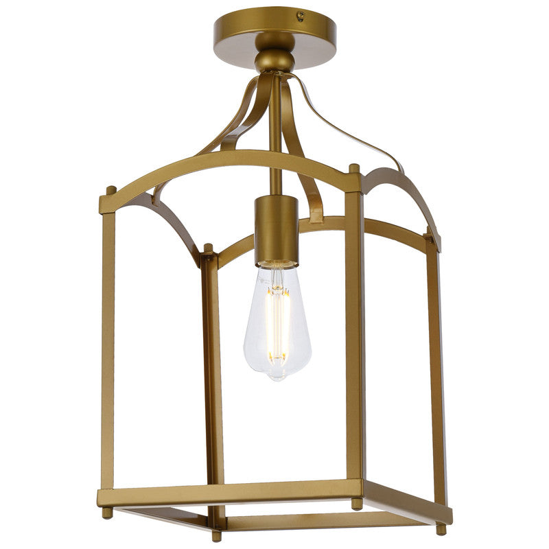 Elegant Lighting Janet 1 Light 10" Flush Mount