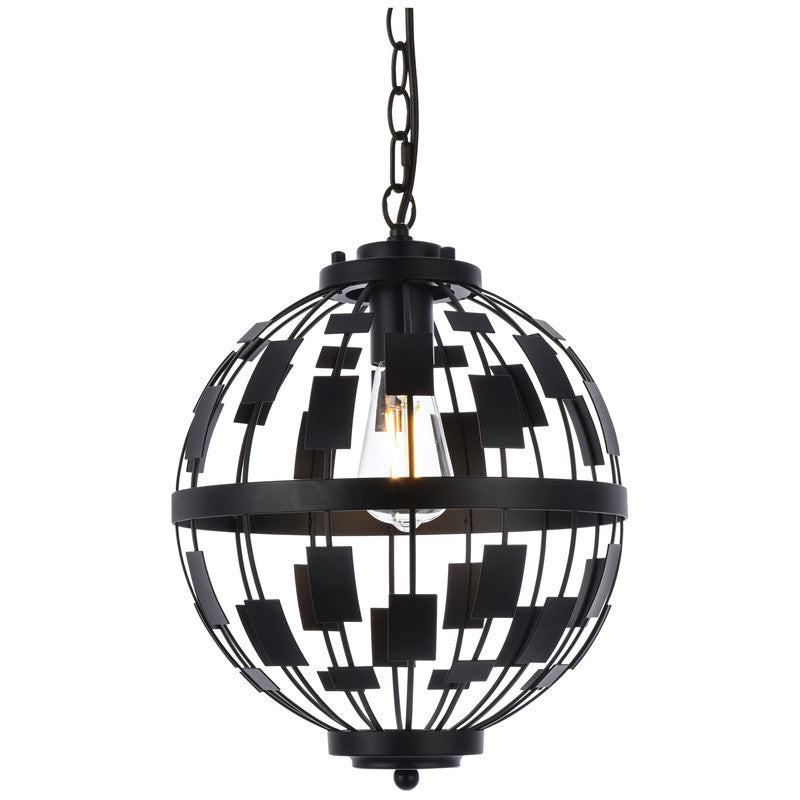 Elegant Lighting Levante 1 Light 12" Pendant