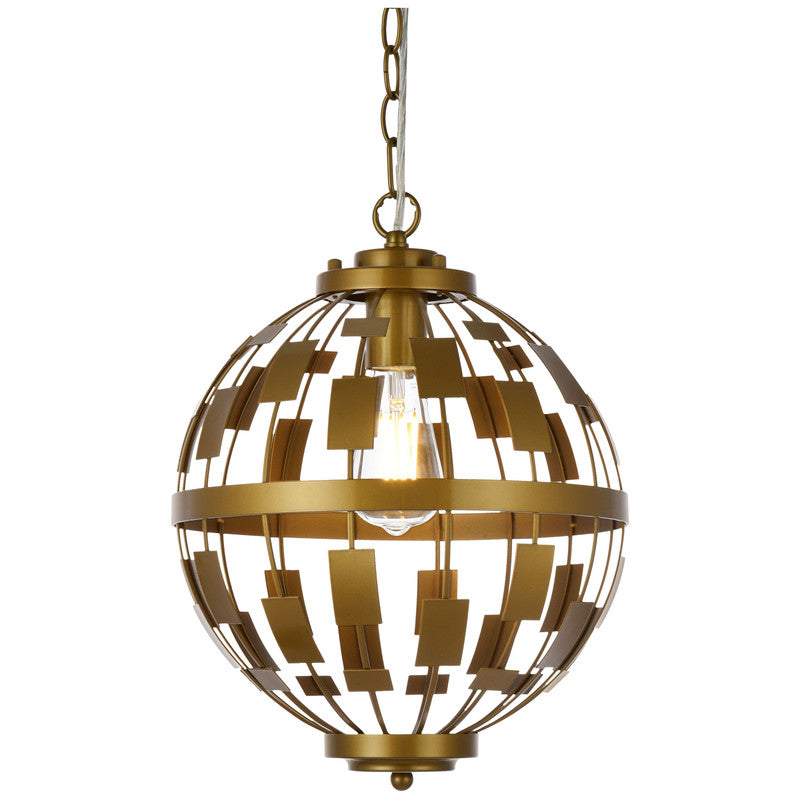 Elegant Lighting Levante 1 Light 12" Pendant