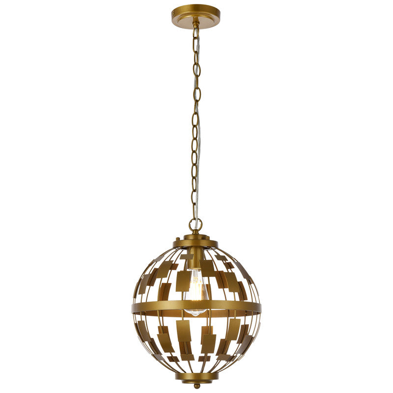 Elegant Lighting Levante 1 Light 12" Pendant