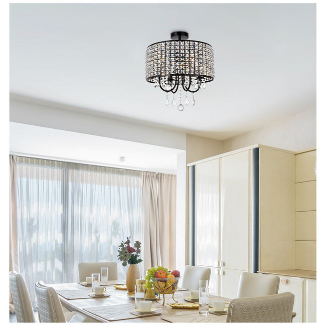 Elegant Lighting Elise 4 Light 17" Flush Mount - LD712F