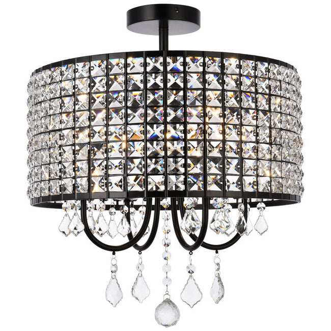Elegant Lighting Elise 4 Light 17" Flush Mount - LD712F
