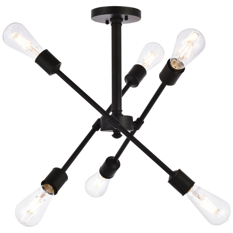 Elegant Lighting Axel 6 Light 17" Chandelier