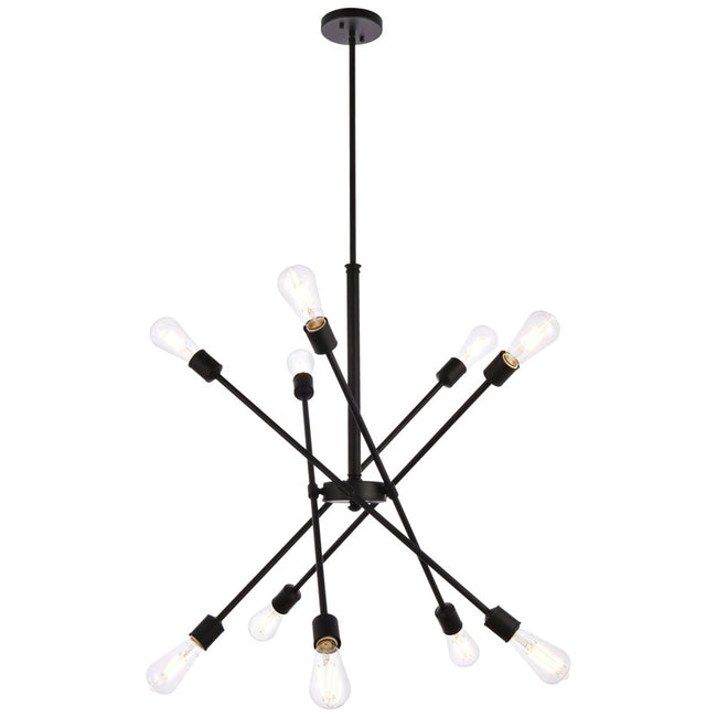 Elegant Lighting Axel 10 Light 27" Chandelier
