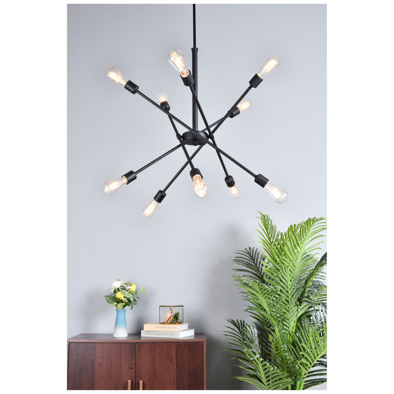 Elegant Lighting Axel 10 Light 27" Chandelier