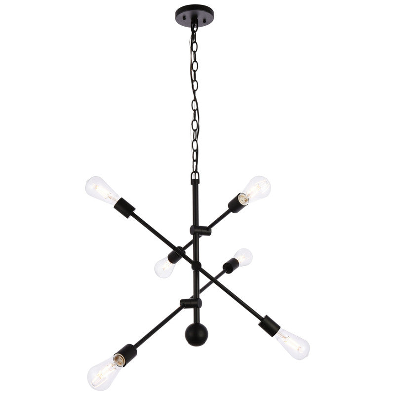 Elegant Lighting Axel 6 Light 29" Chandelier