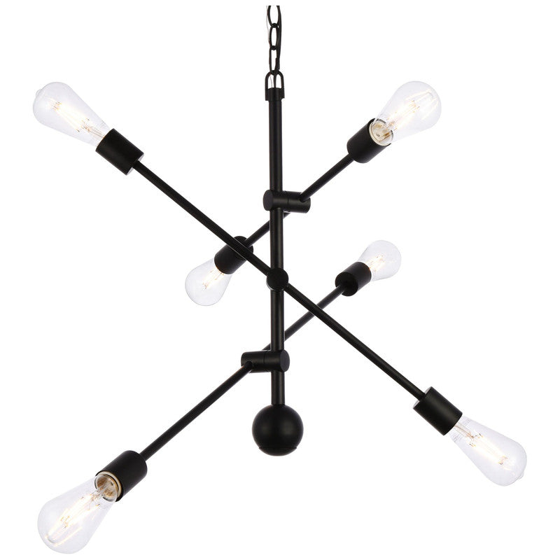 Elegant Lighting Axel 6 Light 29" Chandelier