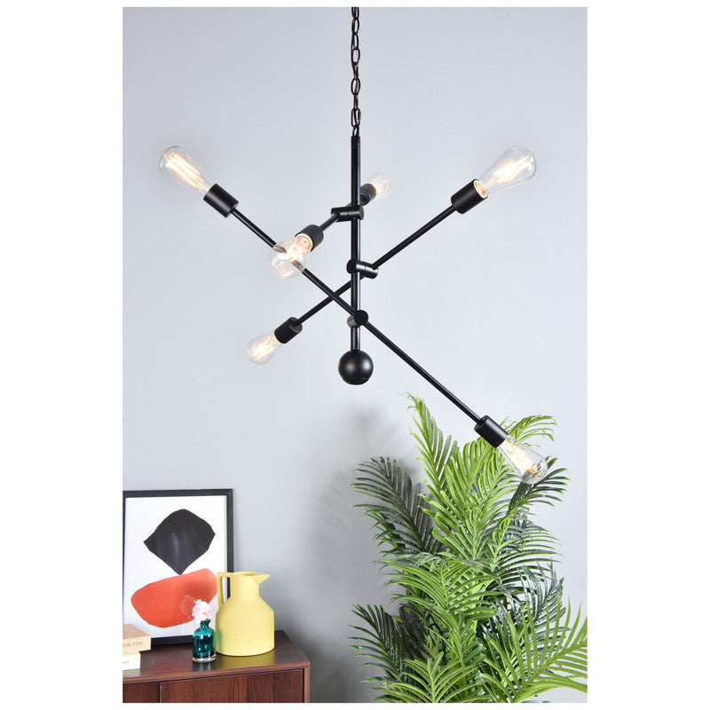 Elegant Lighting Axel 6 Light 29" Chandelier