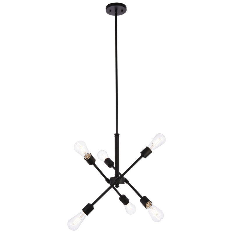 Elegant Lighting Axel 6 Light 17" Chandelier