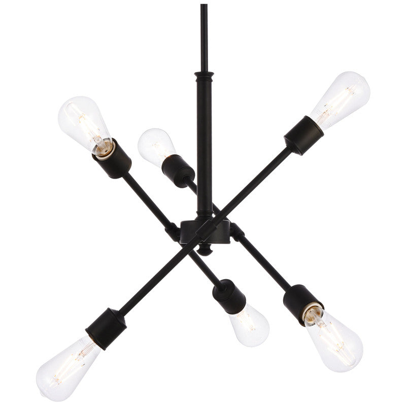 Elegant Lighting Axel 6 Light 17" Chandelier