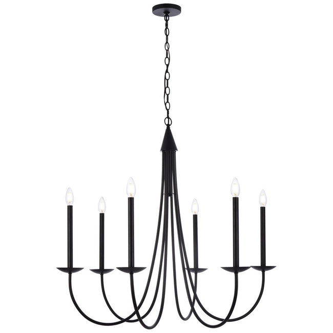 Elegant Lighting Cohen 6 Light 36" Chandelier