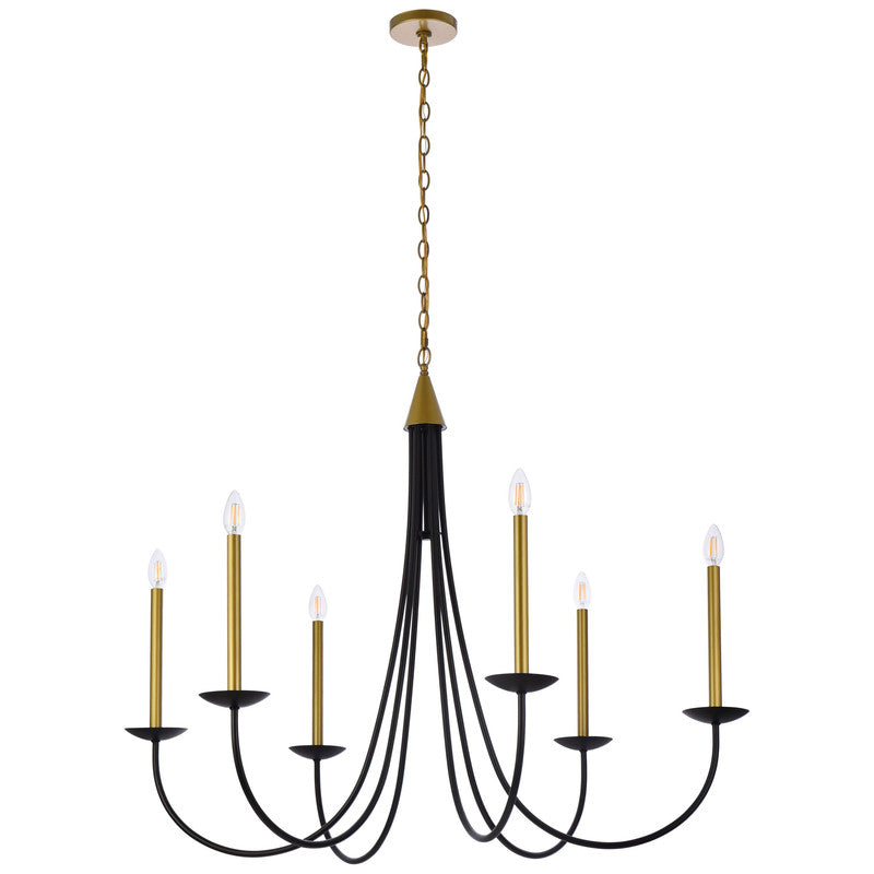 Elegant Lighting Cohen 6 Light 42" Chandelier